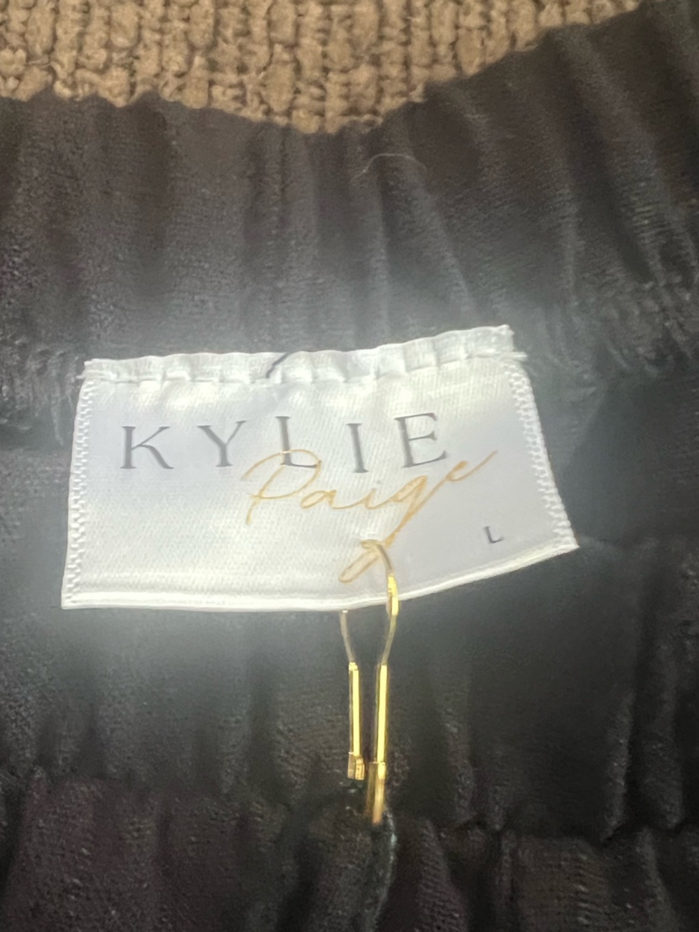 Kylie Paige NWT Black Wide Leg Crop Pants with Elastic Waist. Linen blend. Large - Picture 10 of 13
